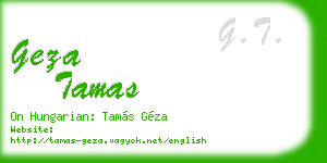 geza tamas business card