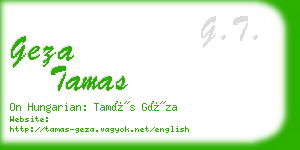 geza tamas business card